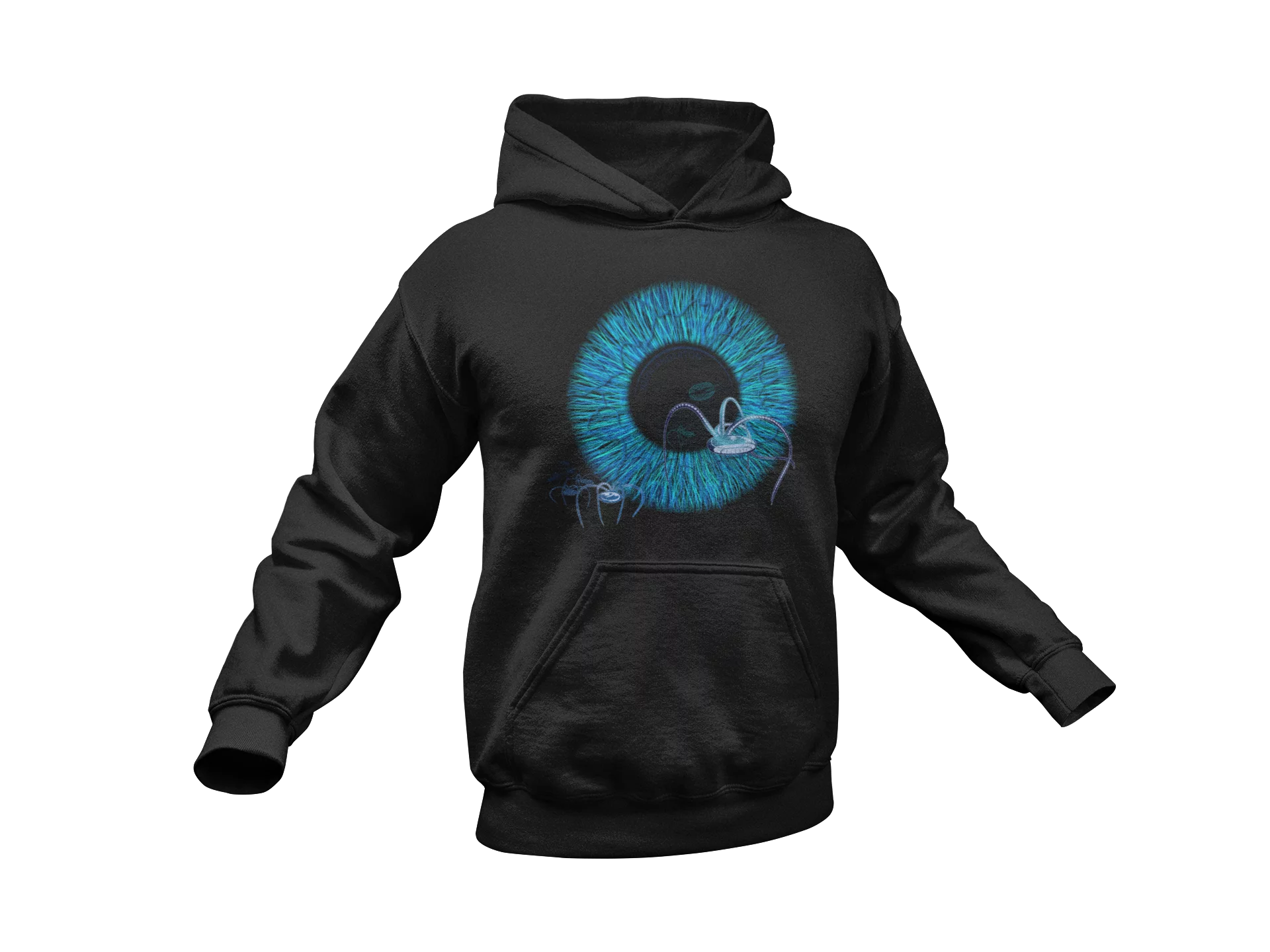 Hoodie noir Minority Report - Design Frontal
